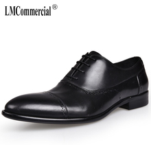 autumn winter Bullock High Quality Genuine Leather breathable retro leisure mens shoes dress business designer shoes men cowhide 2024 - buy cheap