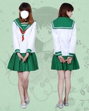Japanese School Uniform Inuyasha Kagome Higurashi Cosplay Costume 2024 - buy cheap