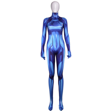 Cosplay Blue Samus Zero Costume Spandex 3D Printing Zentai Catsuit halloween costumes for woman 2024 - buy cheap