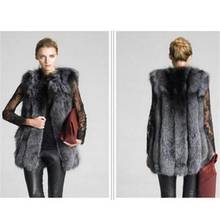 New artificial foxs fur coat 2019 winter women Fox Fur Vest High-Grade Cappa fur gilet Leisure Shitsuke veste fourrure femme 6XL 2024 - buy cheap