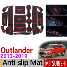 Anti-Slip Rubber Gate Slot Cup Mat for Mitsubishi Outlander 2013 2014 2015 2016 2017 2018 2019 3rd Gen Accessories Car Stickers 2024 - buy cheap