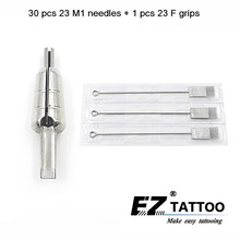 EZ 30 pc Magnum Tattoo Needles 23M1 with 1 pc 316 Stainless Steel Magnem bullet tubes 23F Tattoo Grip tattoo supply 1 set/lot 2024 - buy cheap