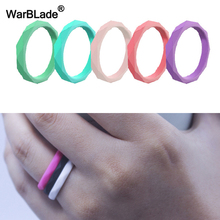 Модные силиконовые кольца для пальцев диаметром 3 мм, пищевые силиконовые кольца FDA, гипоаллергенные гибкие резиновые кольца Crossfit для женщин 2024 - купить недорого