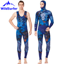 WildSurfer Two-piece Wetsuits 5mm SCR Neoprene Winter Couple Camouflage Swimwear Women Spearfishing Wetsuit Men Diving Suit W129 2024 - buy cheap