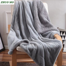 2019 high quality double-sided thickened blanket Winter Wool large size Blanket Warm Blankets Fleece Throw On Sofa Bed blanket 2024 - buy cheap