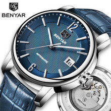 BENYAR 2019 New Fashion Men Top Luxury Automatic Watch  Waterproof Leather Mechanical Watch Men's Casual Clock Relogio Masculino 2024 - buy cheap
