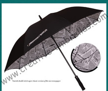 Diameter 120cmReal double layers newspaper fabric  golf umbrellas.fiberglass,auto open,anti static,anti electricity,anti thunder 2024 - buy cheap