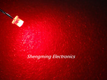 Refletor de led 3mm para topo plano, luz vermelha super brilhante, ângulo amplo, 100 peças 2024 - compre barato