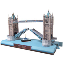 3D бумажная модель, Тауэрский мост, Великобритания, Papercraft, развивающая 3D головоломка, DIY игрушки, подарок на день рождения для детей 2024 - купить недорого