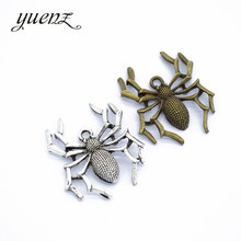 YuenZ 4pcs 2 color Antique bronze spider Charm fit for Bracelets Necklace Pendant DIY Metal Jewelry 35*30.5mm D268 2024 - buy cheap