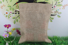 16*20cm 100pcs Jute Christmas Gift Bags Cotton Linen Drawstring Pouches Muslin Wedding Party Favor Holders Packaging Bags 2024 - buy cheap