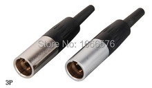 wholesale 50 pcs/lot 3 pin Male Mini XLR Audio Microphone connector -116 2024 - buy cheap