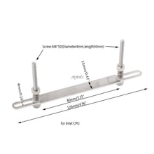 Fivela waterblock de refrigeração a água, 1 conjunto de aço inoxidável, parafuso m4 * 50 para intel cpu, drop shipping 2024 - compre barato