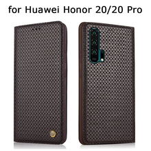 Luxury Top Layer Cow Genuine Leather Cases Covers for Huawei Honor 20 Pro Case Cow Cover Shell for Huawei Honor 20 Funda Skin 2024 - buy cheap