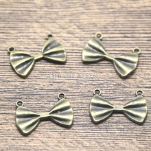 20pcs Bow Charms, Antique bronze Butterfly Bow charm pendants, Bowknots Connector, necklace pendants 15x21mm 2024 - buy cheap