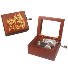 ROSIKING-caja de música de madera hecha a mano, regalo de cumpleaños para Navidad/cumpleaños/Día de San Valentín, Cajas de Regalo 2024 - compra barato