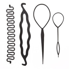 4 pçs/set 3 Tipos Magic Hair Styling Acessórios Conjunto Trança Trança de Pino de Cabelo Fabricante de Pão Rolo Do Cabelo Torção Curler Styling ferramenta 2024 - compre barato