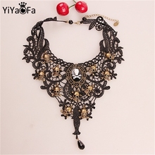 YiYaoFa Halloween Skull Lace Choker Necklace for Women Accessories Cosplay Jewelry Necklace Collar Lady Party Jewelry Y431 2024 - buy cheap