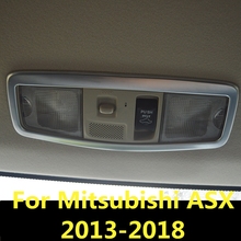 For Mitsubishi ASX 2013-2018 ABS Chrome Front Roof Dome Reading Light Lamp Cover Rear Backup Reading Lights Frame Accessories 2024 - buy cheap