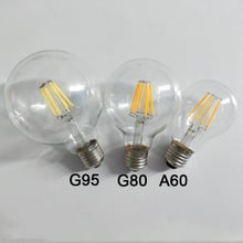 2W4W6W LED Filament Bulb E27 Retro Edison Lamp 220V Vintage G45 A60 G80 G95 Globe Ampoule Lighting COB Home Decor 2022 - buy cheap