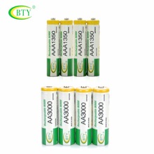 BTY 4x AA 3000series 850mah 1.2V +4x AAA 1350series 350mah 1.2V NI-MH Rechargeable Battery 2024 - buy cheap