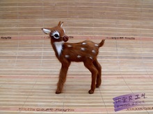 Simulação modelo 10x6x12 cm veados sika cervos modelo de pele real, adereços de decoração para casa dom h1474 2024 - compre barato