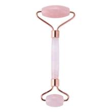 1PC Rose Quartz Face Massage Roller Double Head Slimming Face Massager Lifting Tool Face Anti Wrinkle Removal Massage Roller 2024 - buy cheap