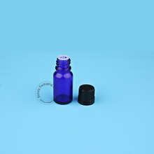 10pcs/Lot Promotion Empty High Quality  Glass 15 ml Cobalt Blue Essential Oil Bottle Women Cosmetic Container Mini Black Cap Pot 2024 - buy cheap