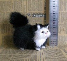cute simulation cat lifelike small black cat model gift 12x6x12cm 2024 - buy cheap