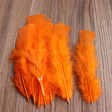 Large wholesale 100/4 to 6 inches every 10 to 15 cm orange  feathers most Turkey feather feather flat jewelry 2024 - buy cheap