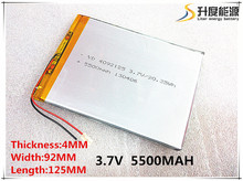 Polymer battery 9 inches tablet battery domestic the built-in rechareable battery 3.7V 5500 mah 4092125 free shippin 2024 - buy cheap