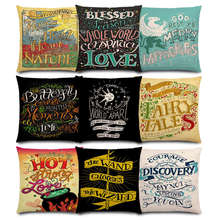 Decorative Letters Meaningful Saying Gorgeous Words Warm Proverb Magic Love Dream Courage Good Cushion Cover Pillow Case 2024 - buy cheap