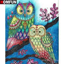 HOMFUN Full Square/Round Drill 5D DIY Diamond Painting "Cartoon owl" Embroidery Cross Stitch 5D Home Decor A09227 2024 - buy cheap