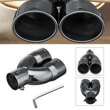 Car Muffler Universal Exhaust Tip Pipe Stainless Steel Dual Outlet Exhaust Tail Pipe Trim Muffler Pipe Tail Car Decoration 2024 - buy cheap