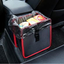 Cubo de basura plegable portátil para coche, contenedor de basura para coche, bolsa de almacenamiento colgante 2024 - compra barato