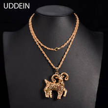 UDDEIN Color Long Necklace Women Goat Pendant Style Sweater Chain Gold / Silver Plated Statement Necklace Party Jewelry Vintage 2024 - buy cheap