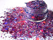 Glitter holográfico roxo e rosa, resistente a solvente, glitter para esmalte de unhas, unhas artísticas, esmaltes, suprimentos 2024 - compre barato
