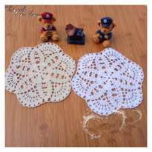 Handmade Crochet Round Flower Doilies American Retro Household Table Placemats 19cm Shooting Props Coaster Wedding Gift 20pcs/lo 2024 - buy cheap