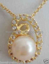 Envío Gratis> Joyería blanco perla incrustaciones de cristal colgante collar de cadena + libre 2024 - compra barato