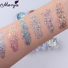 Monja 6 Colors Nail Art Self-adhesive Sparkling Powder Sequins Glitter Flakes UV Gel polish DIY Decoration Manicure Accessories 2024 - buy cheap