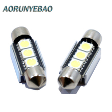 AOYUNYEBAO 100pcs Pure White Dome Festoon 36mm CANBUS No Error Car 3 LED 5050 Light 3 SMD  c5w led Lamp auto Bulb 12V led light 2024 - buy cheap