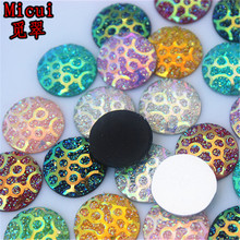 Micui 50pcs 16mm Mix Color Round Resin Rhinestone Crystal Stone Beads Flatback For DIY Wedding Clothing Crafts Decoration MC749 2024 - buy cheap