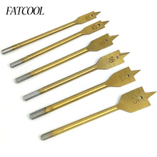 6pc/Sets Of Tools Industrial Shovel Paddle Flat Boring Drill Bit Three Pointed Woodworking Drill Titanium Woodworking Hole 2024 - buy cheap