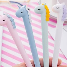 2pcs Cute Macaron Unicorn Gel Pen Writting Pens Canetas Material Escolar Kawaii Staitonery Paperlaria School Supplies 2024 - buy cheap