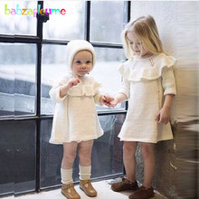 2PCS/0-5Years/Spring Autumn Baby Girls Outfits Children Clothing Sets Knit Cute Red White Toddler Dress+Hats Kids Clothes BC1072 2024 - buy cheap