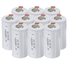 Batería de 10 piezas SC, batería de 1,2 v, batería recargable de 1800 mAh nicd para herramientas eléctricas akkumulator 2024 - compra barato