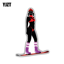 Yjzt decoração pessoal feminina snowboard pvc adesivo de carro 11-8.8cm * 12.7cm 2024 - compre barato