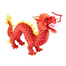 Dragón de peluche rojo chino, juguete creativo de 90cm 2024 - compra barato
