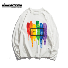 Camiseta de manga larga para hombre y mujer, camisa de amor, lesbiana, arcoíris, LGBT, Harajuku, Orgullo Gay, ropa de calle, envío directo 2024 - compra barato