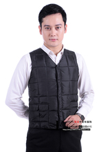 Man Autumn Plus Size Casual V-neck Single Breasted Solid Waistcoat Men Winter Zip Pocket Warm Down Vest Male Outerwear 2024 - buy cheap